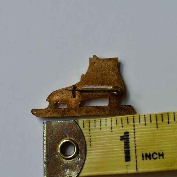 Planert Vintage Gold Pin Button Skate The World's Best - Picture 4 of 4
